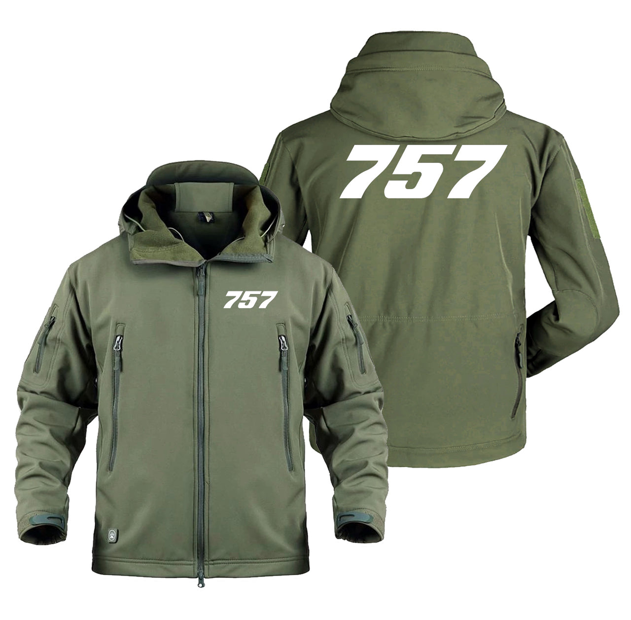 757 Flat Text Designed Military Jackets (Customizable)