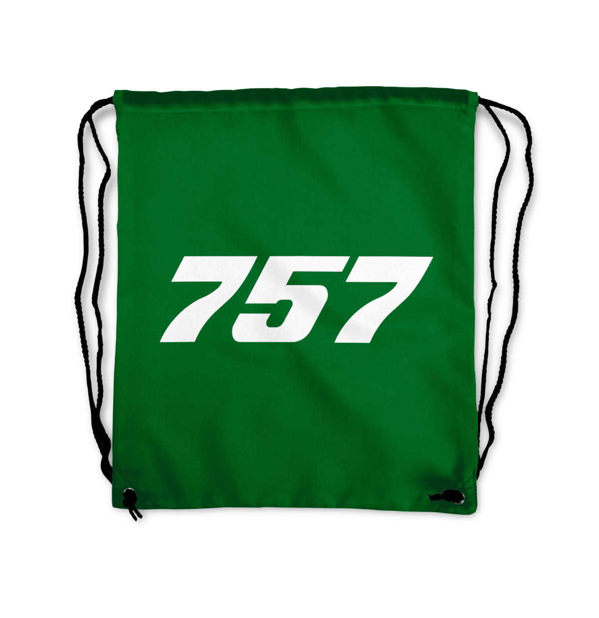 757 Flat Text Designed Drawstring Bags