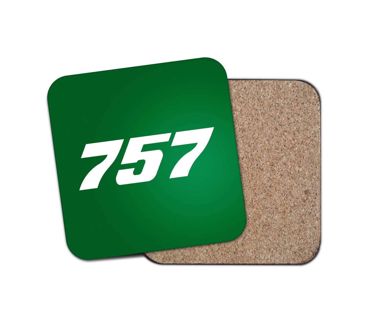 757 Flat Text Designed Coasters