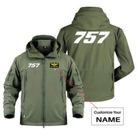 Thumbnail for 757 Flat Text Designed Military Jackets (Customizable)