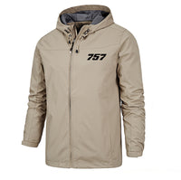 Thumbnail for 757 Flat Text Designed Rain Jackets & Windbreakers