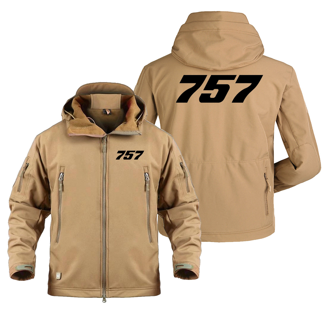 757 Flat Text Designed Military Jackets (Customizable)