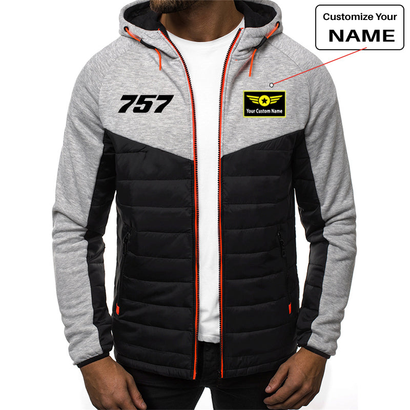 757 Flat Text Designed Sportive Jackets