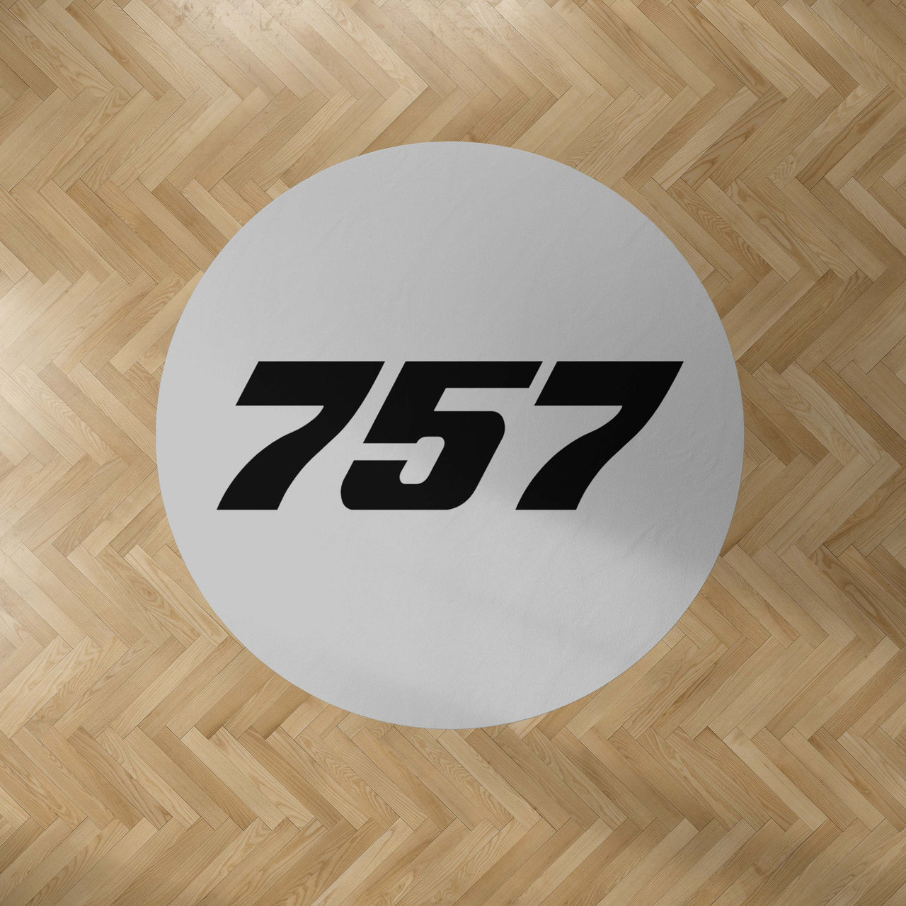 757 Flat Text Designed Carpet & Floor Mats (Round)