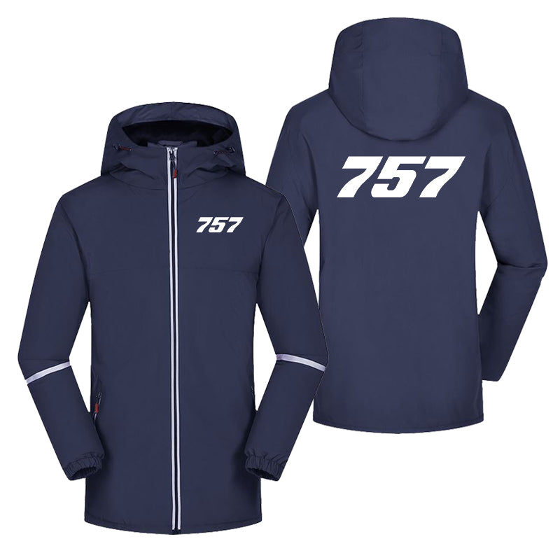 757 Flat Text Designed Rain Coats & Jackets