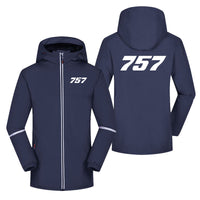 Thumbnail for 757 Flat Text Designed Rain Coats & Jackets