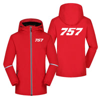 Thumbnail for 757 Flat Text Designed Rain Coats & Jackets