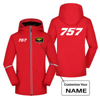 Thumbnail for 757 Flat Text Designed Rain Coats & Jackets