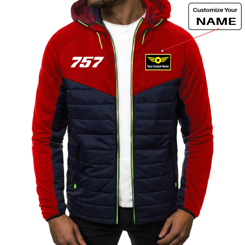 757 Flat Text Designed Sportive Jackets