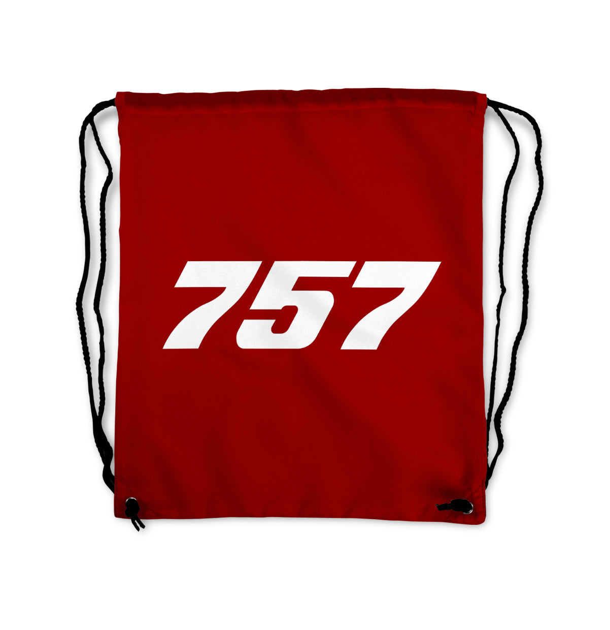 757 Flat Text Designed Drawstring Bags