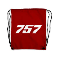 Thumbnail for 757 Flat Text Designed Drawstring Bags