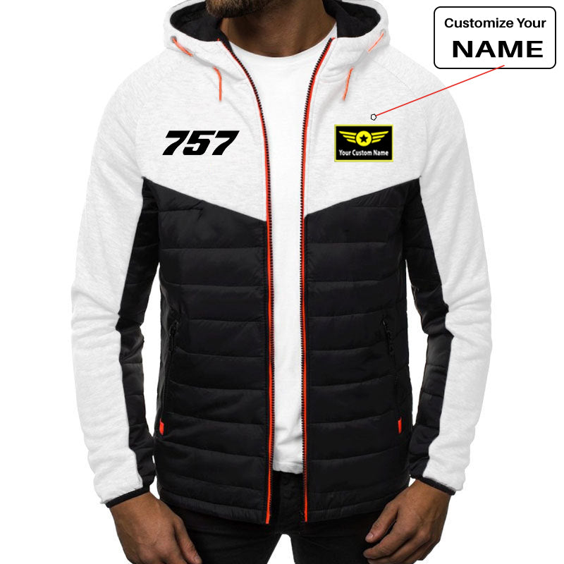 757 Flat Text Designed Sportive Jackets