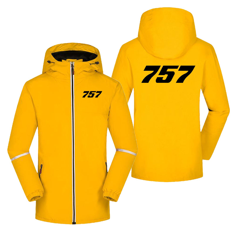 757 Flat Text Designed Rain Coats & Jackets