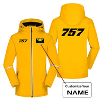 Thumbnail for 757 Flat Text Designed Rain Coats & Jackets