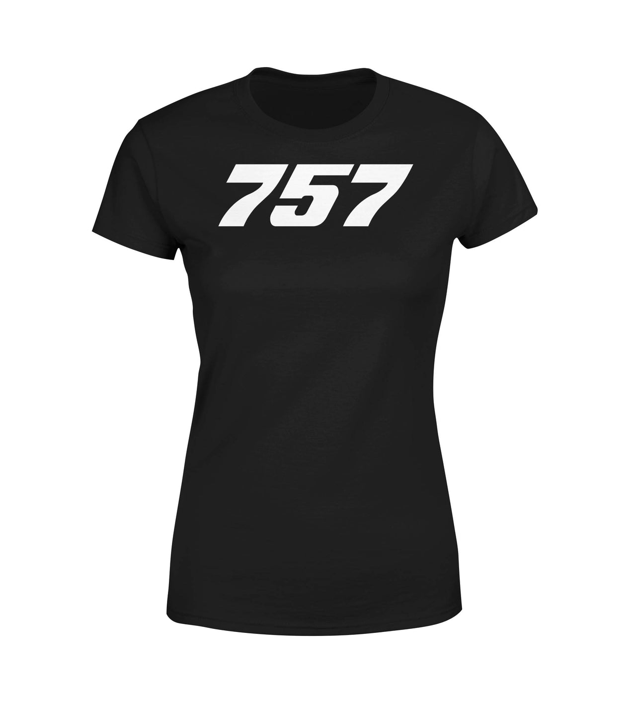 757 Flat Text Designed Women T-Shirts