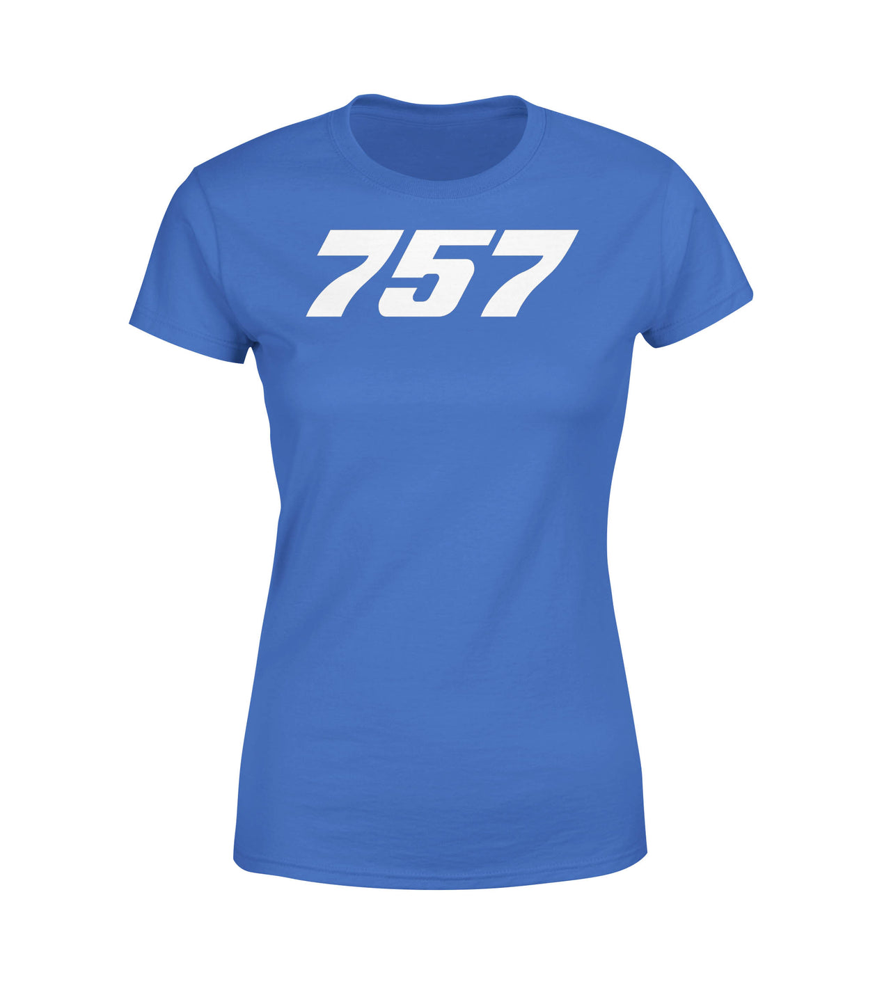 757 Flat Text Designed Women T-Shirts