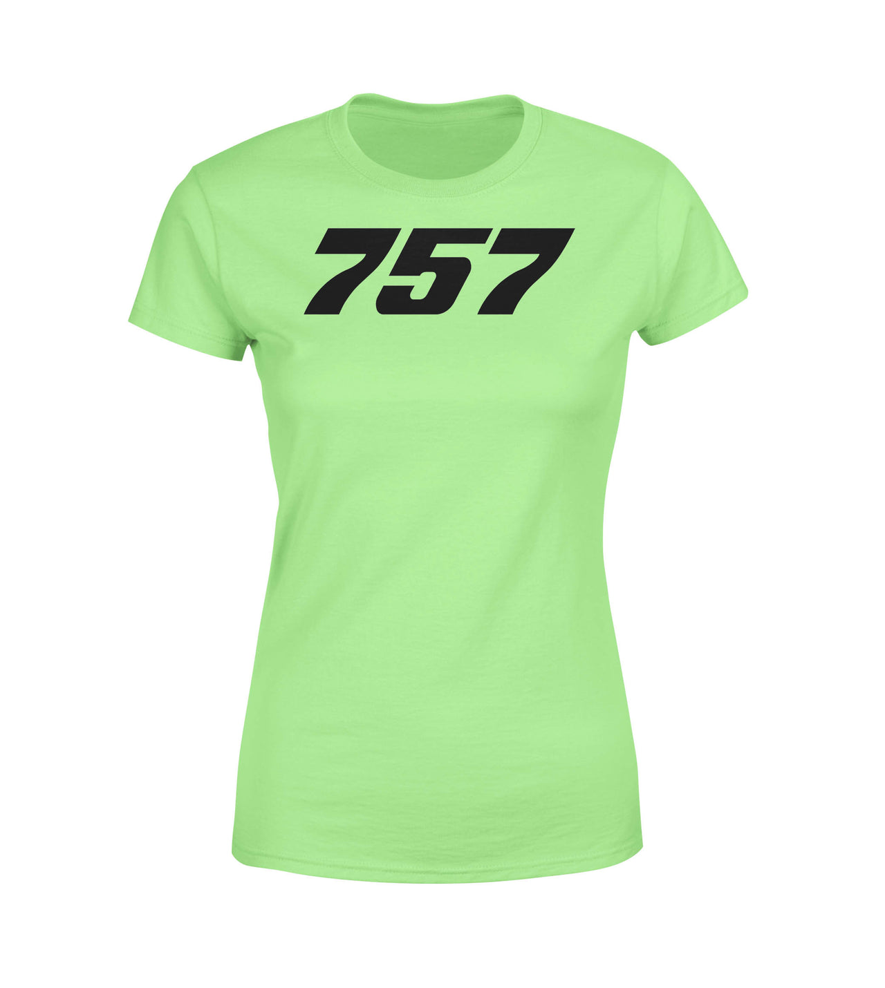 757 Flat Text Designed Women T-Shirts