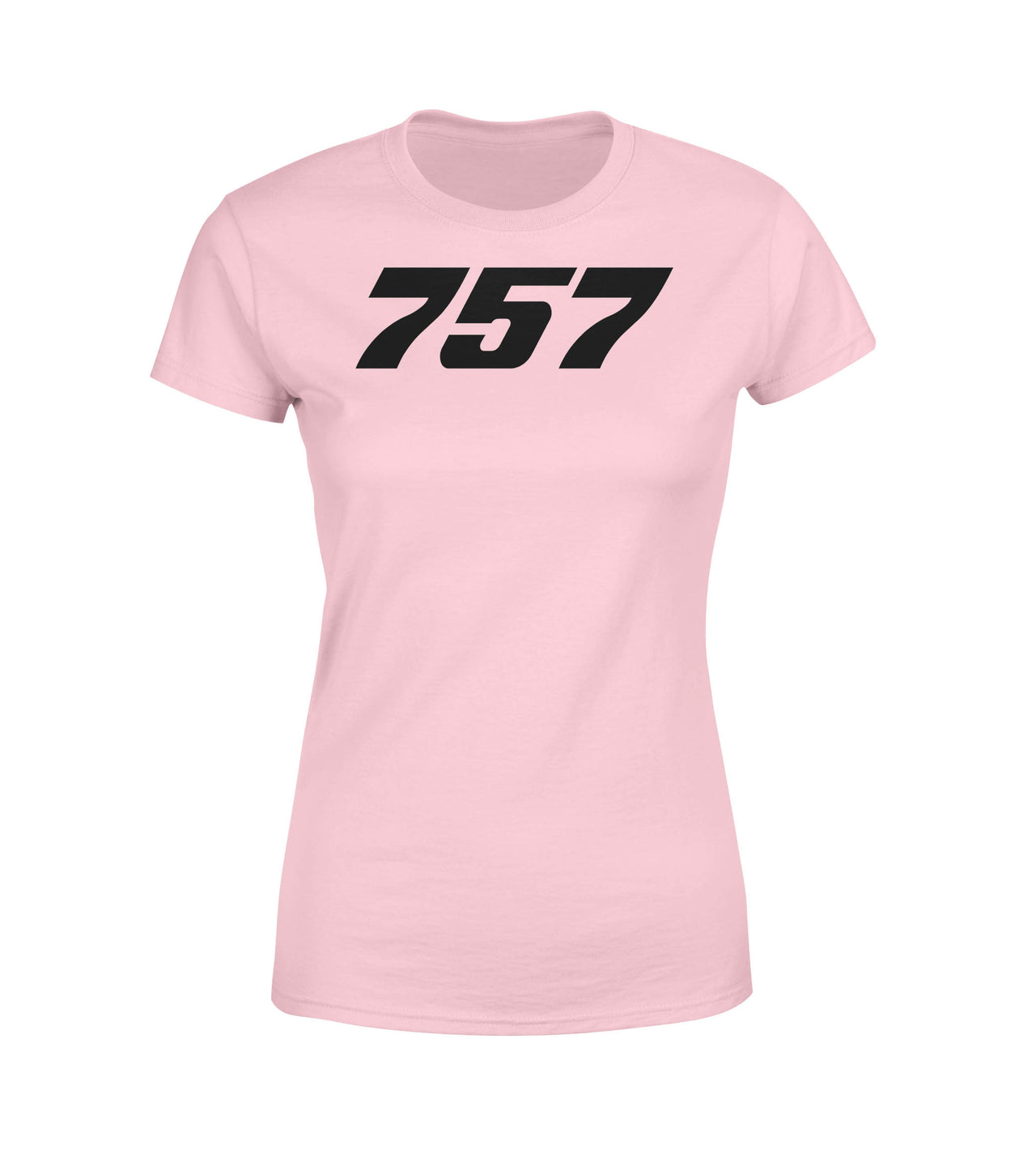 757 Flat Text Designed Women T-Shirts