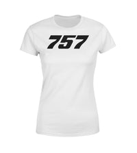 Thumbnail for 757 Flat Text Designed Women T-Shirts