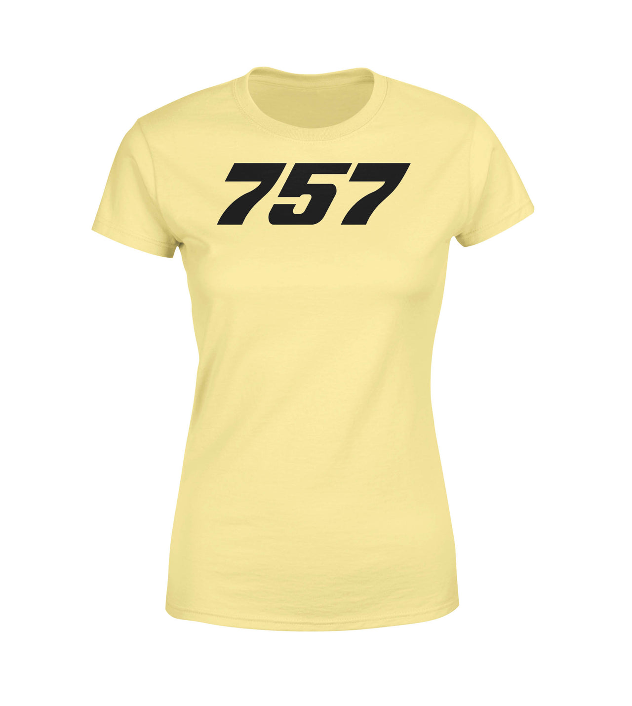 757 Flat Text Designed Women T-Shirts