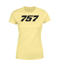 Thumbnail for 757 Flat Text Designed Women T-Shirts