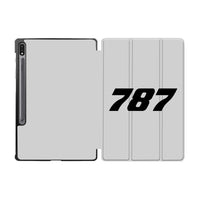 Thumbnail for 787 Flat Text Designed Samsung Tablet Cases