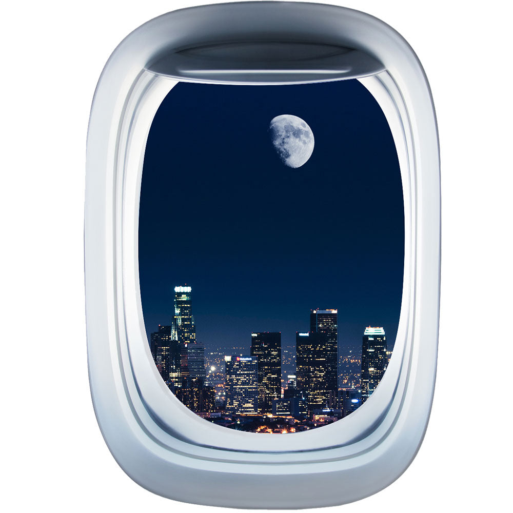 Airplane Window & City Printed Wall Window Stickers