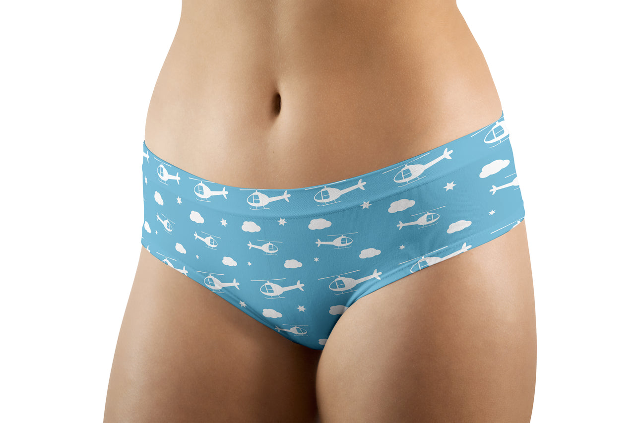 Helicopters & Clouds Designed Women Panties & Shorts