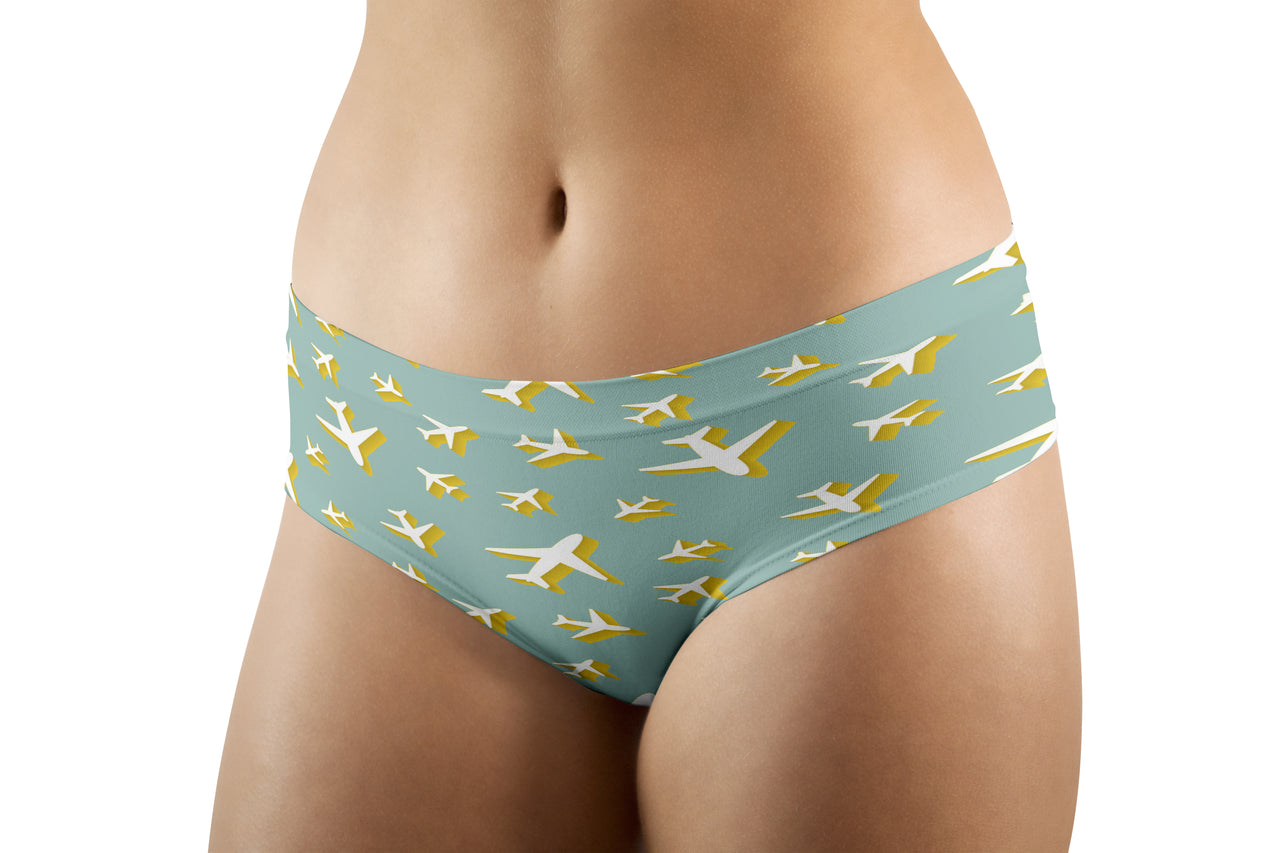 Mixed Size Airplanes Designed Women Panties & Shorts