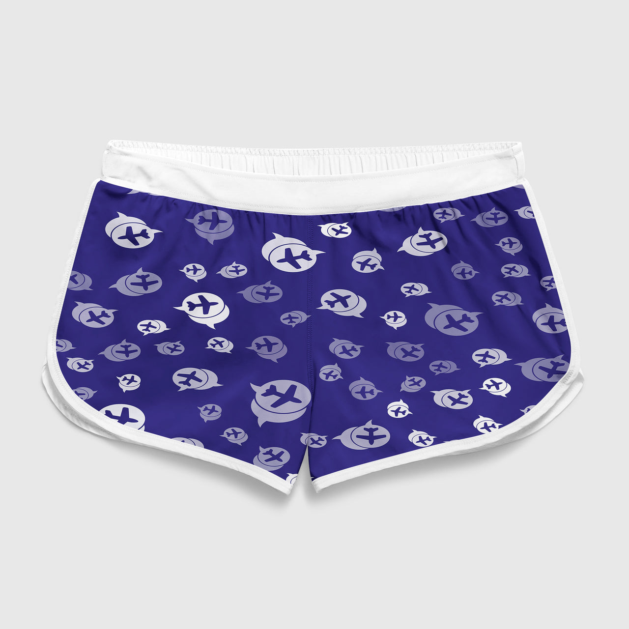 Airplane Notification Theme Designed Women Beach Style Shorts