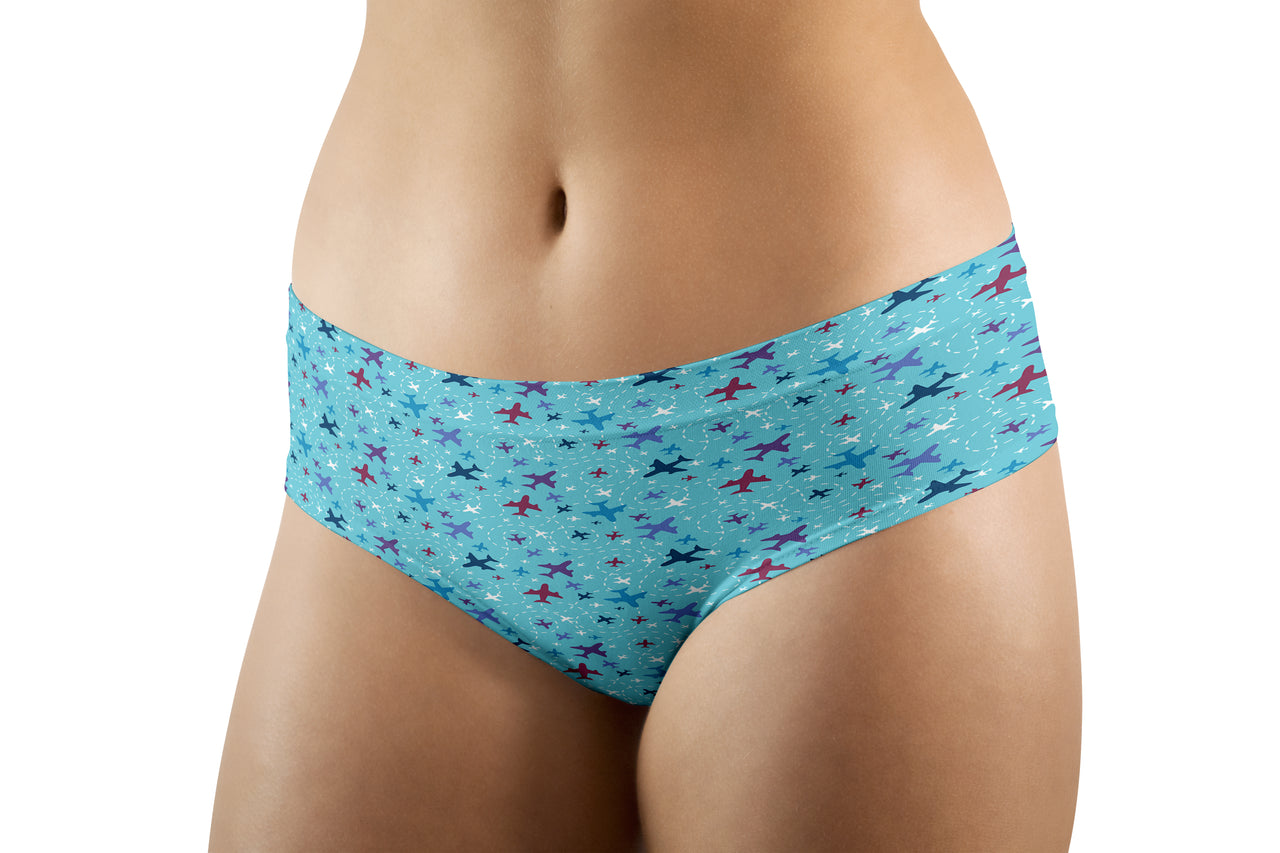 Love of Travel with Aircraft Designed Women Panties & Shorts