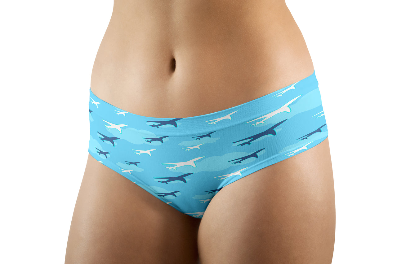 Cool & Super Airplanes Designed Women Panties & Shorts