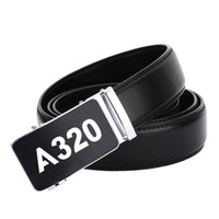 Thumbnail for A320 Flat Text Designed Men Belts