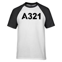 Thumbnail for A321 Flat Text Designed Raglan T-Shirts