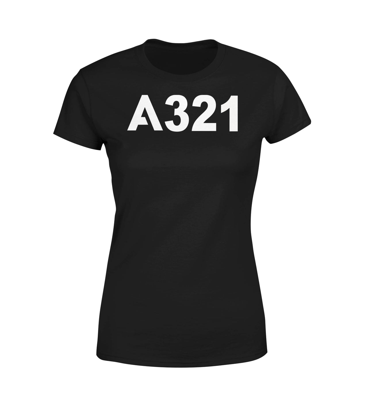 A321 Flat Text Designed Women T-Shirts