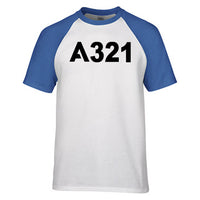 Thumbnail for A321 Flat Text Designed Raglan T-Shirts