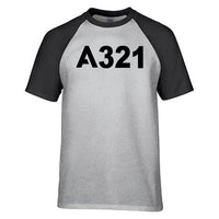 Thumbnail for A321 Flat Text Designed Raglan T-Shirts