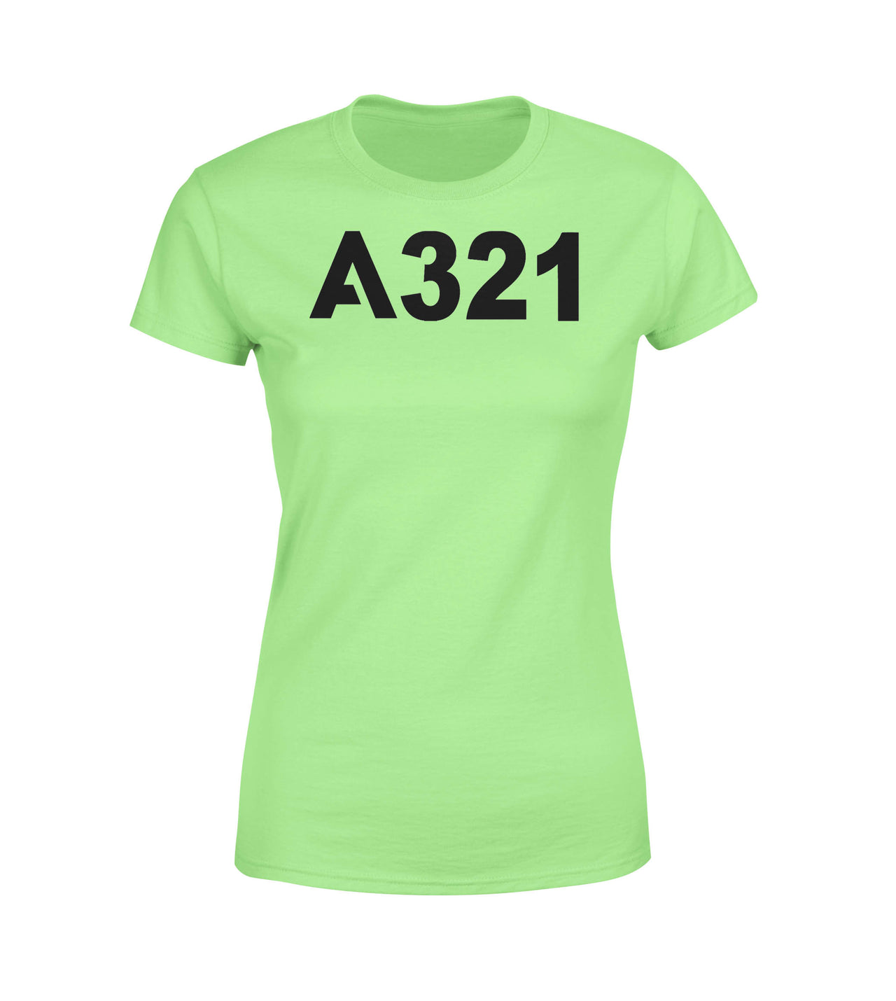 A321 Flat Text Designed Women T-Shirts