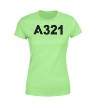 Thumbnail for A321 Flat Text Designed Women T-Shirts