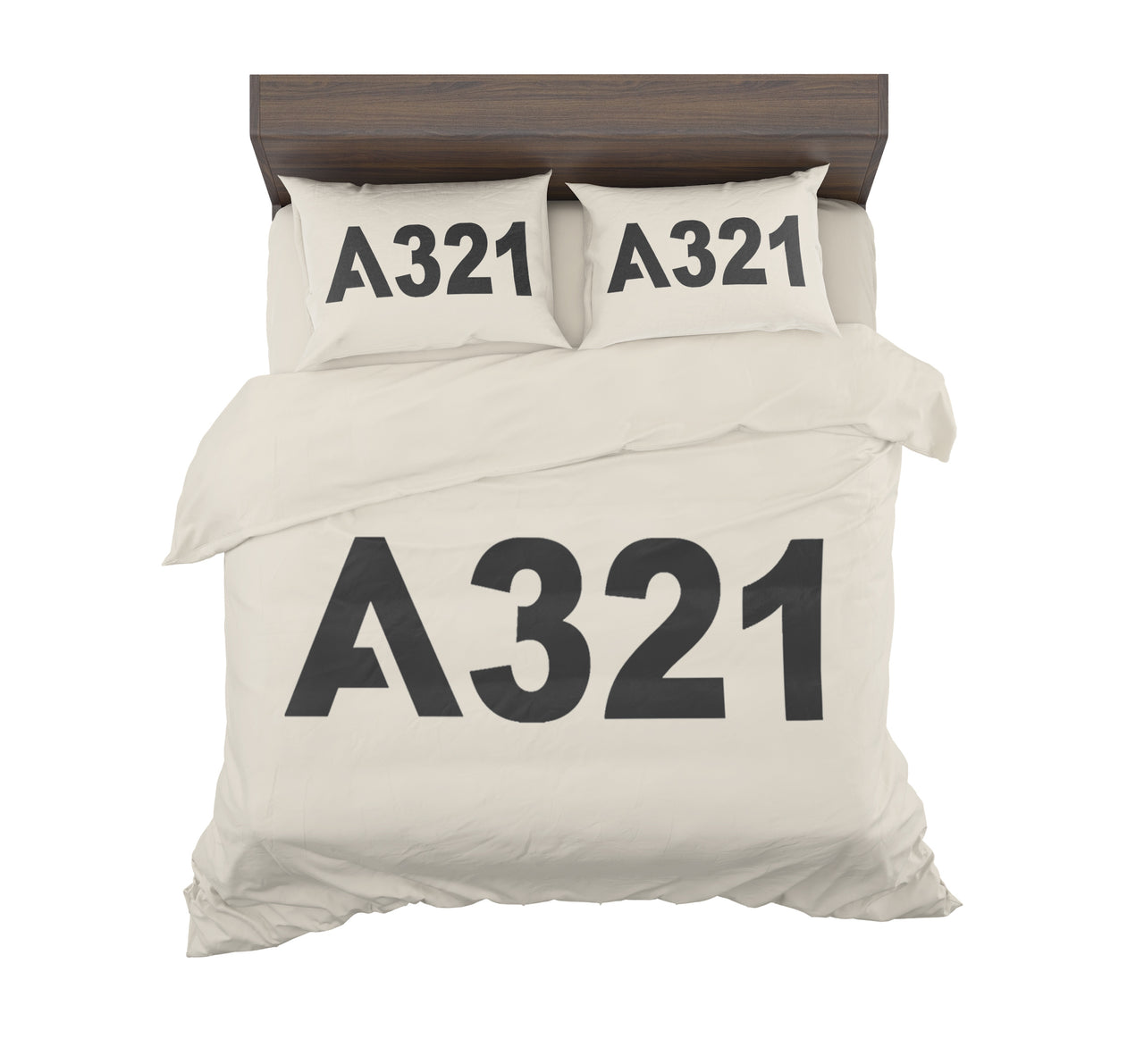 A321 Flat Text Designed Bedding Sets