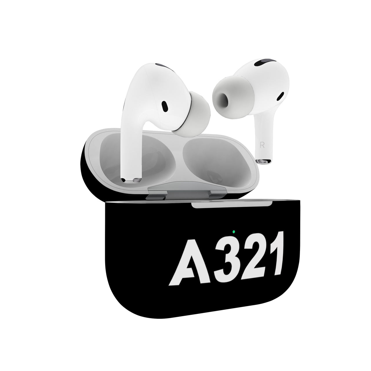 A321 Flat Text Designed AirPods  Cases