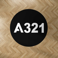 Thumbnail for A321 Flat Text Designed Carpet & Floor Mats (Round)