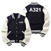 Thumbnail for A321 Flat Text Designed Baseball Style Jackets