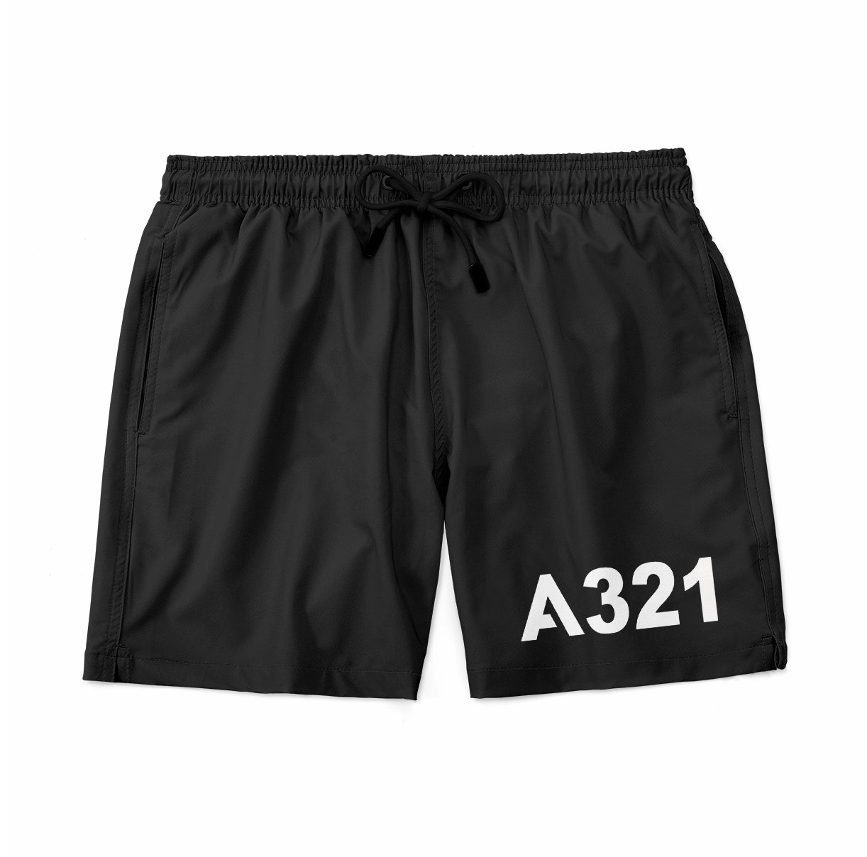 A321 Flat Text Designed Swim Trunks & Shorts