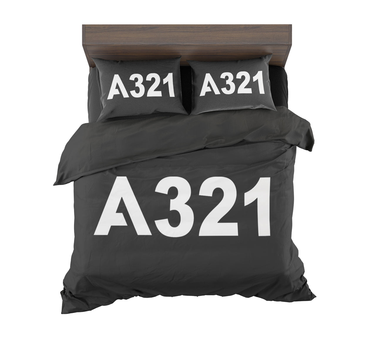 A321 Flat Text Designed Bedding Sets