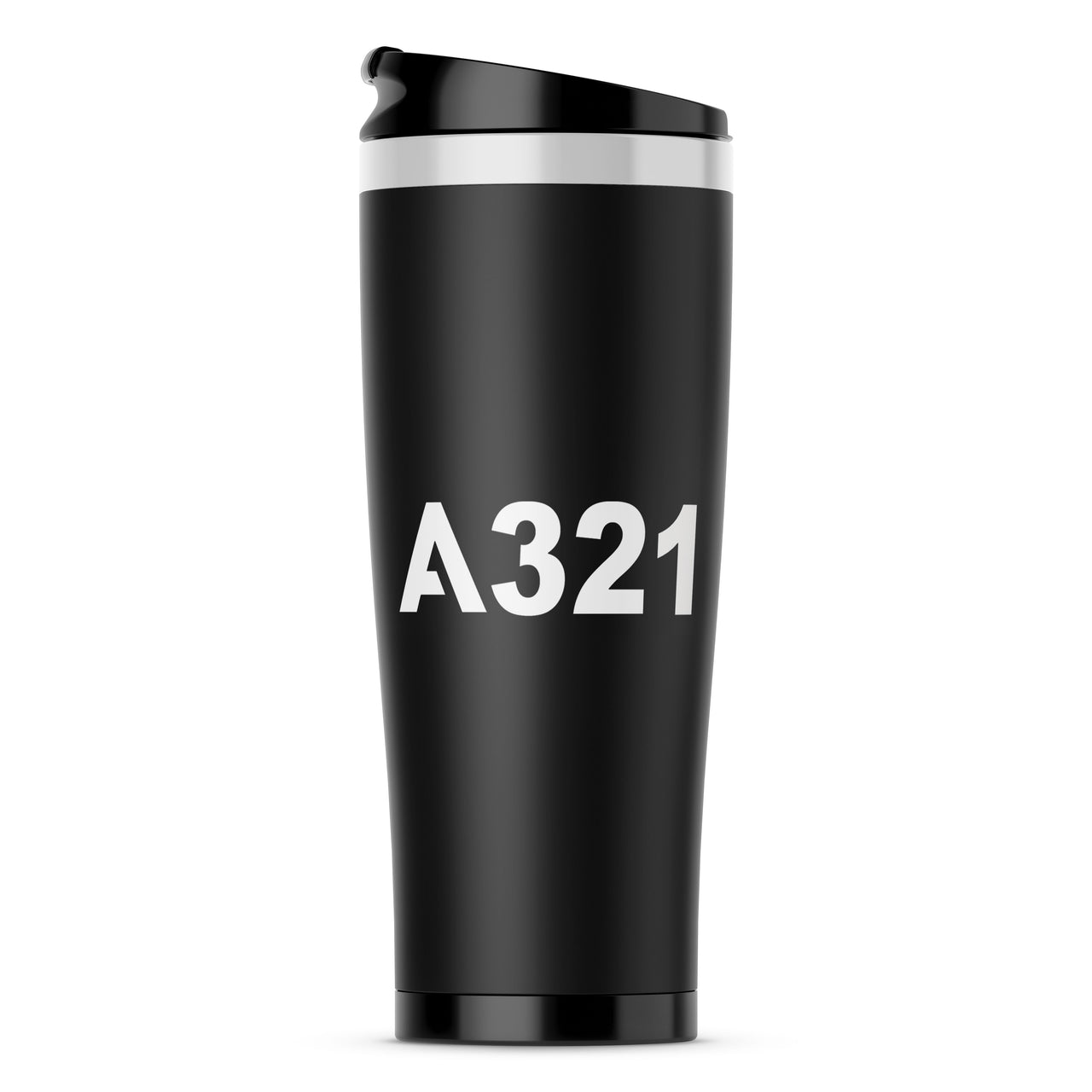 A321 Flat Text Designed Travel Mugs