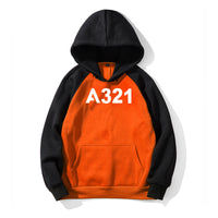 Thumbnail for A321 Flat Text Designed Colourful Hoodies