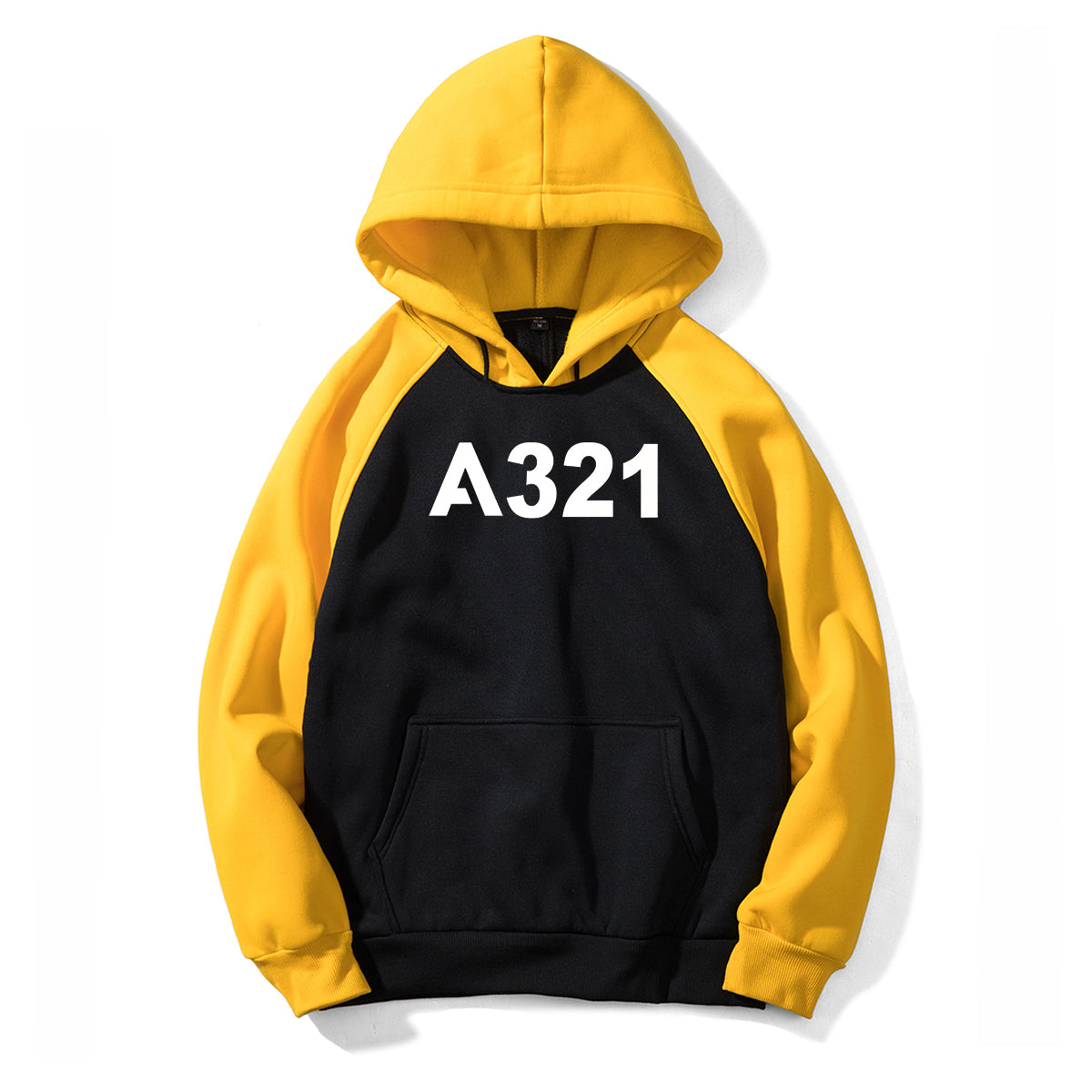 A321 Flat Text Designed Colourful Hoodies