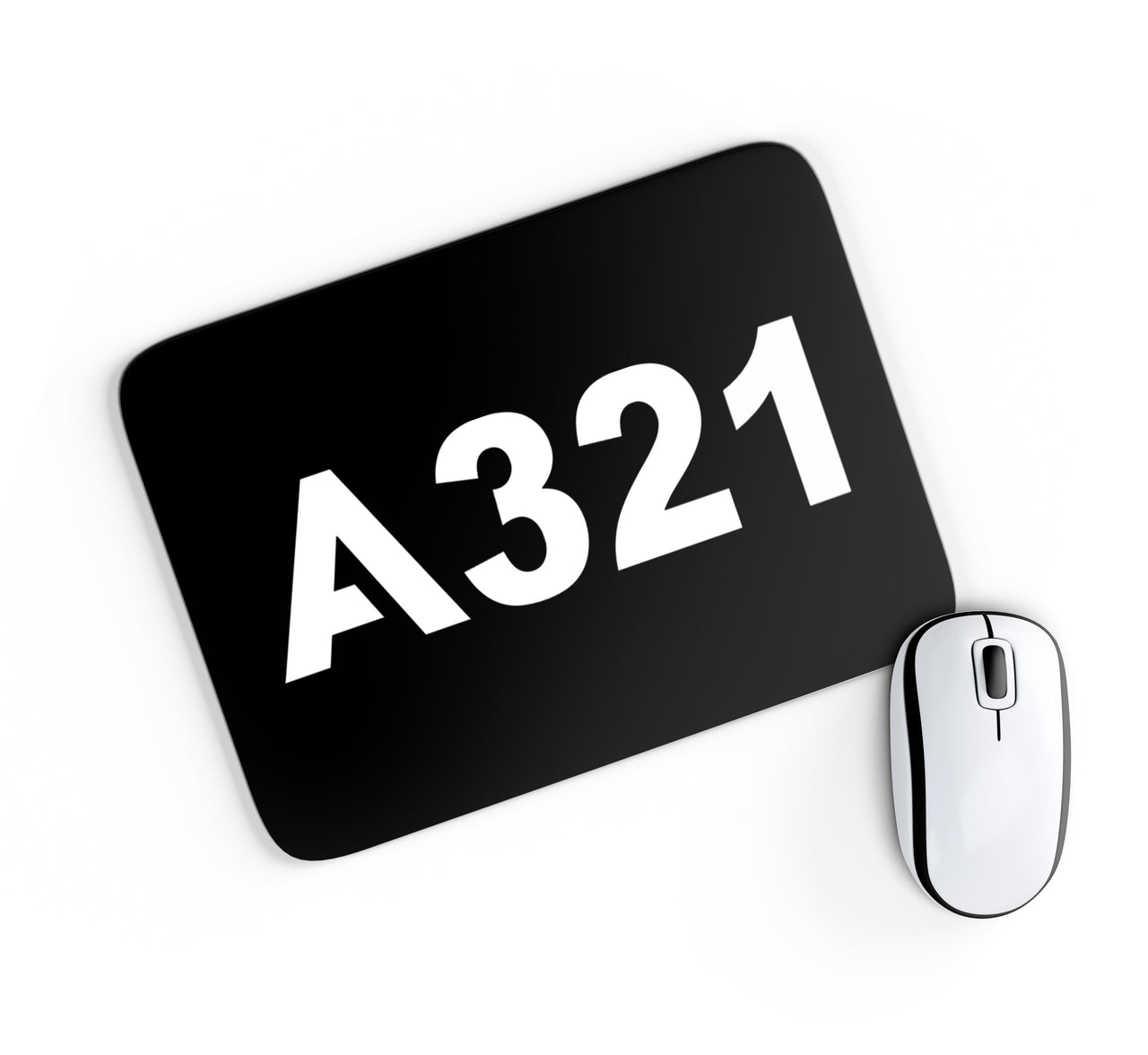 A321 Flat Text Designed Mouse Pads