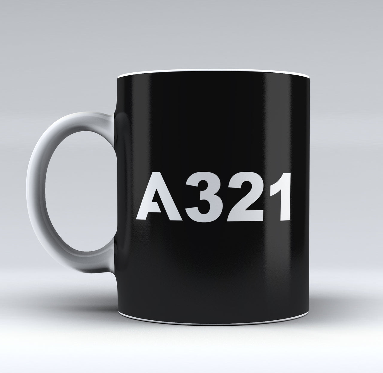 A321 Flat Text Designed Mugs